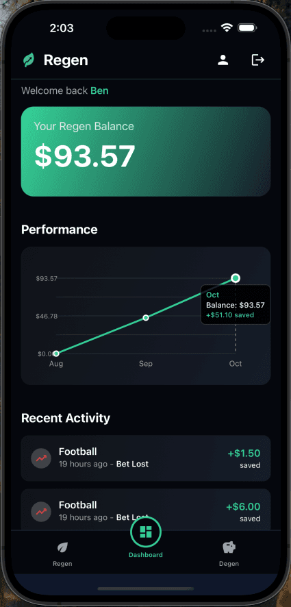Regen app performance